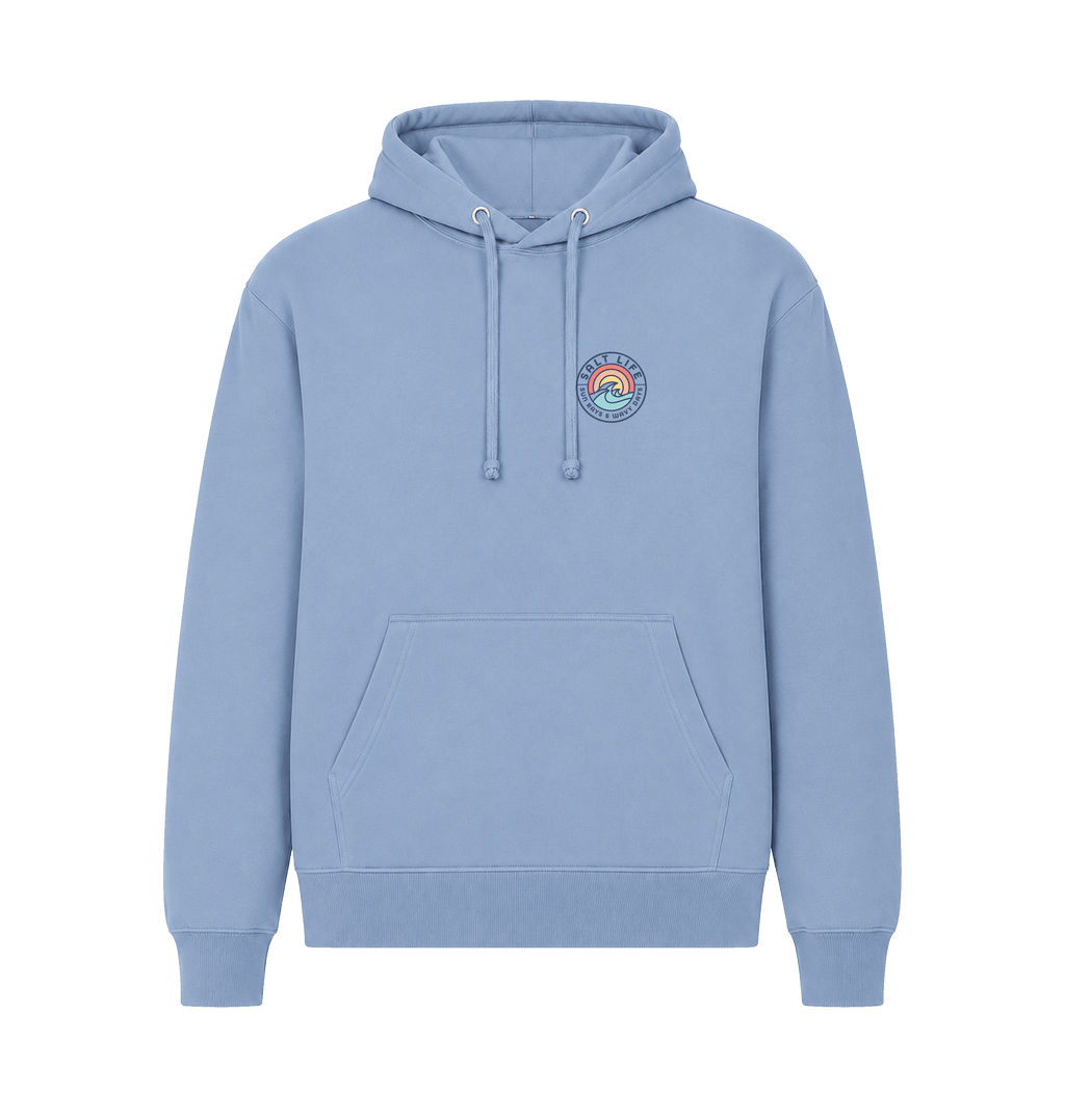 Light Blue Printed Hoody Front