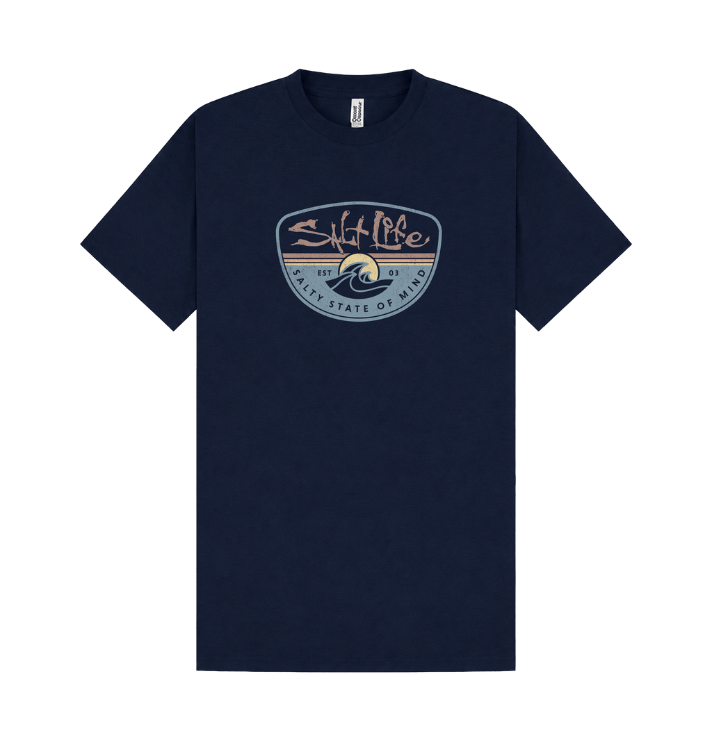 Navy Printed T-shirt Front