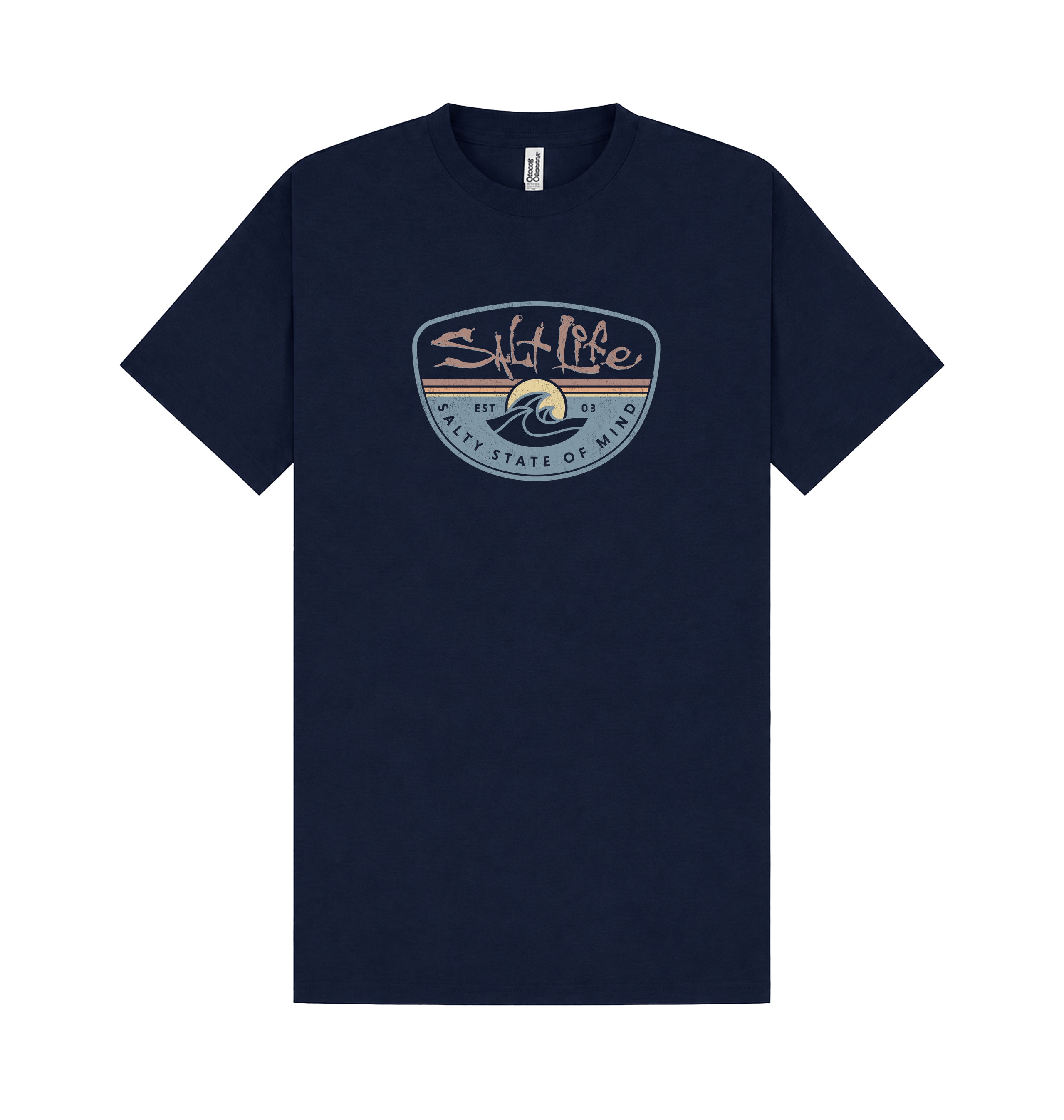 Navy Printed T-shirt Front