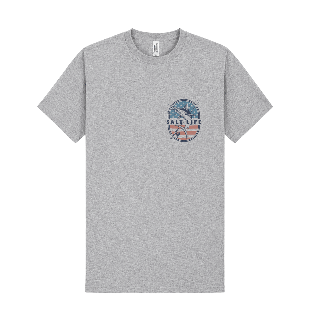 Heather Grey Printed T-shirt Front