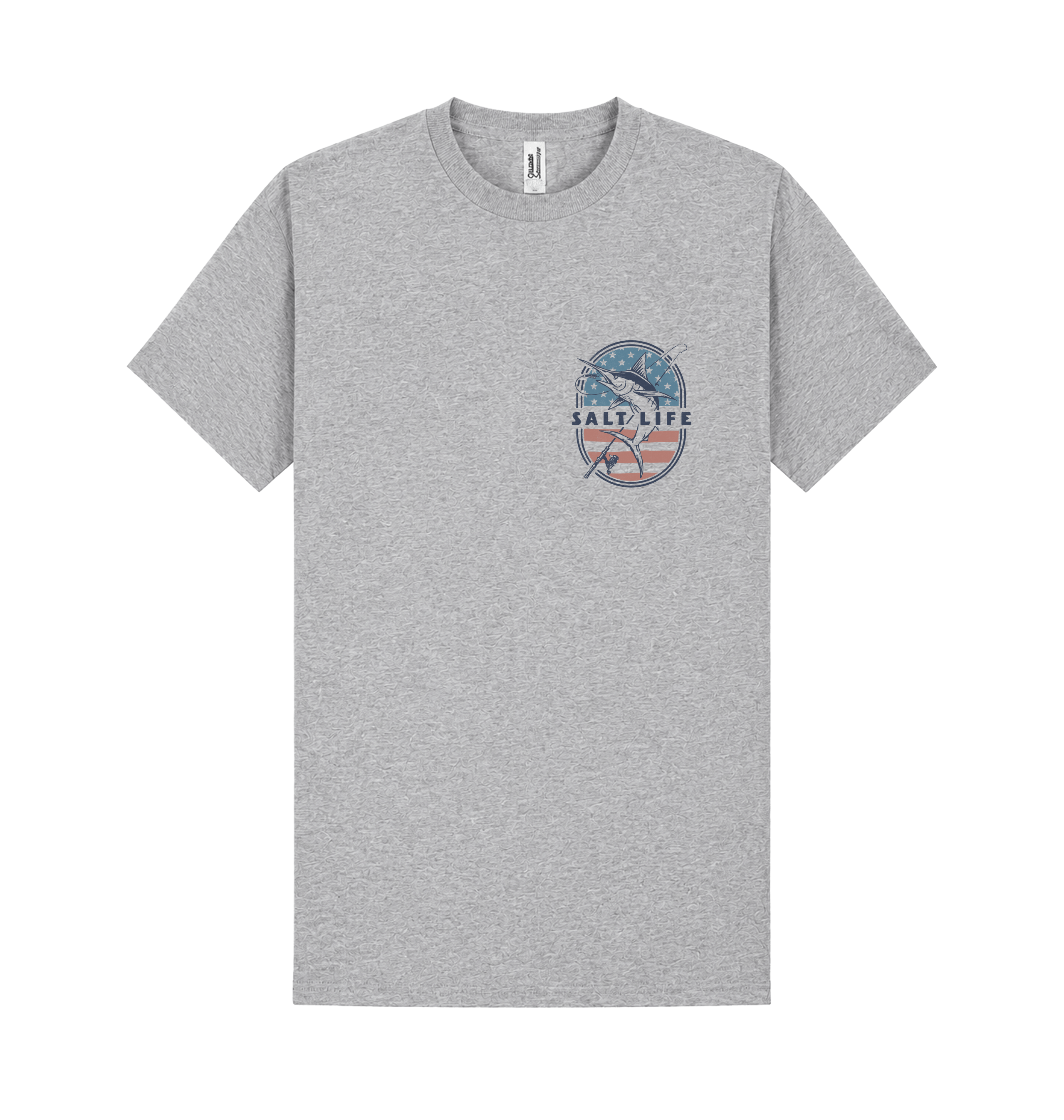Heather Grey Printed T-shirt Front