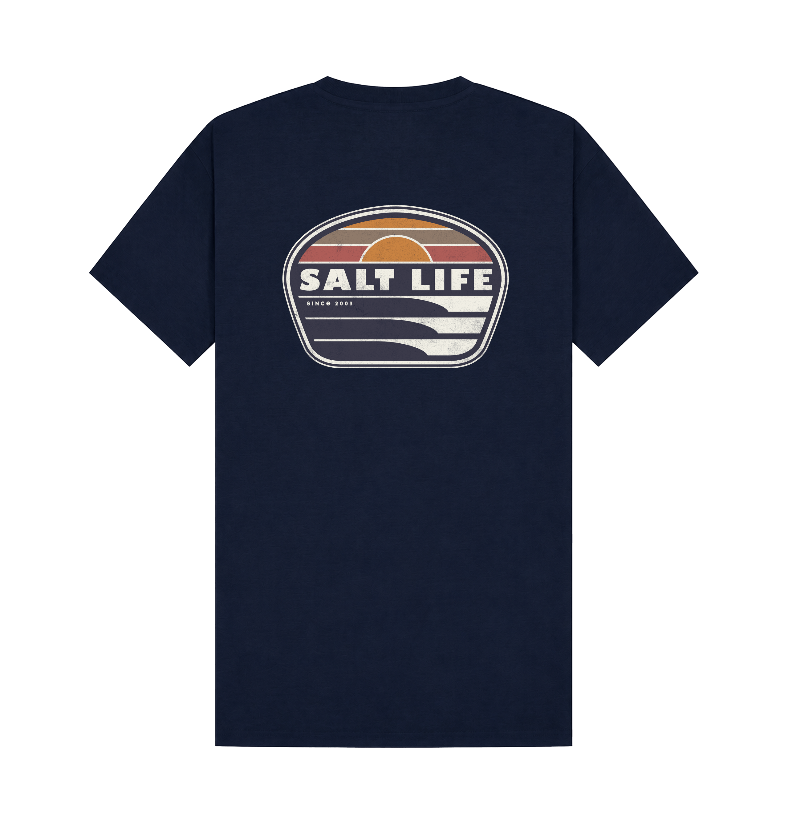 Navy Printed T-shirt Back