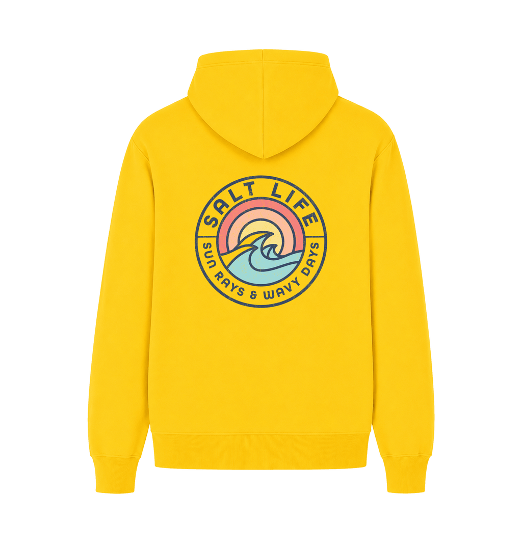 Yellow Printed Hoody Back