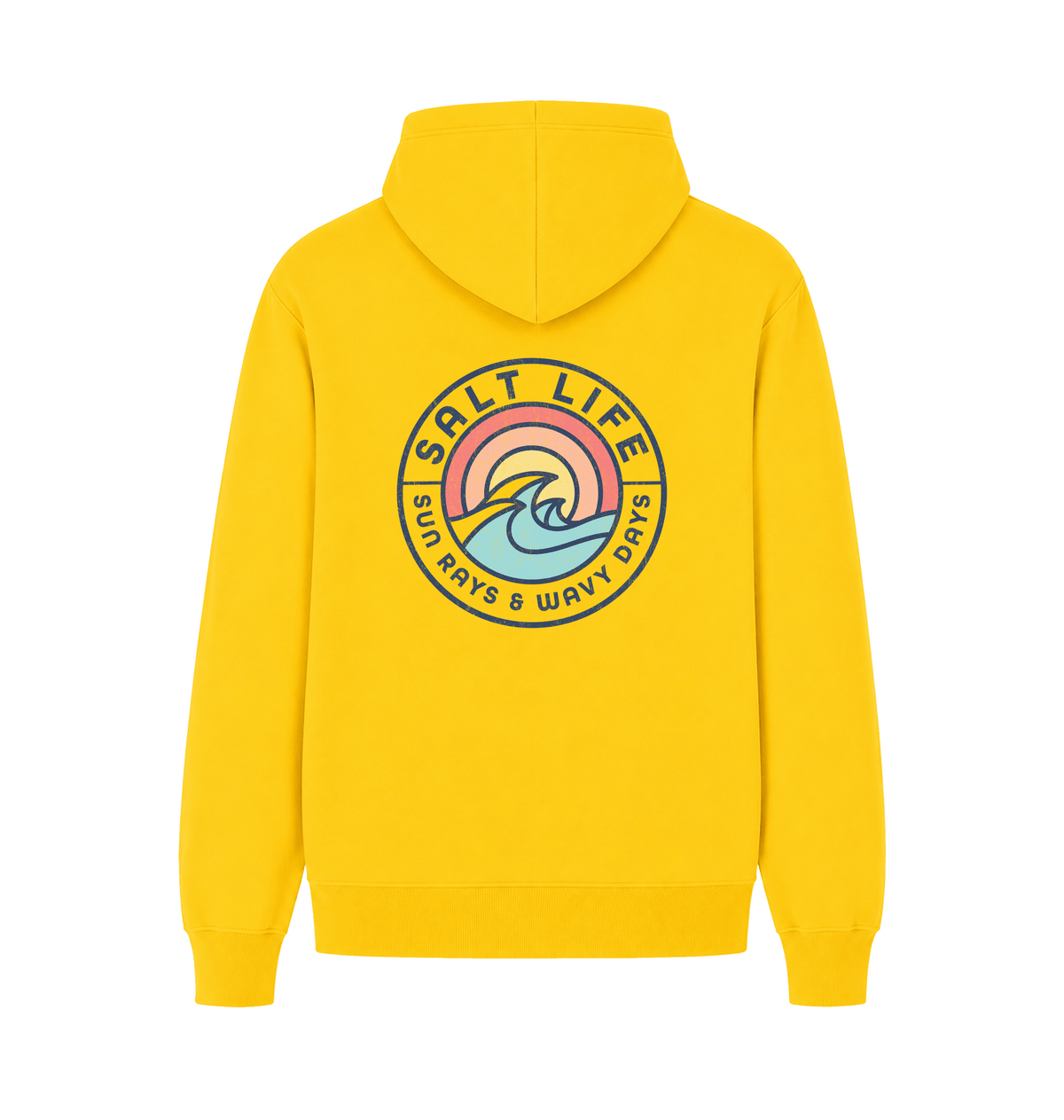 Yellow Printed Hoody Back