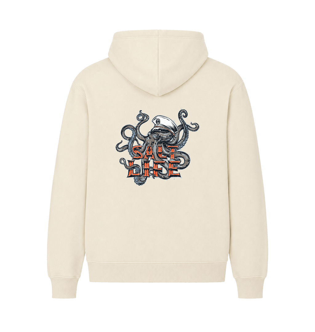 Ecru Printed Hoody Back