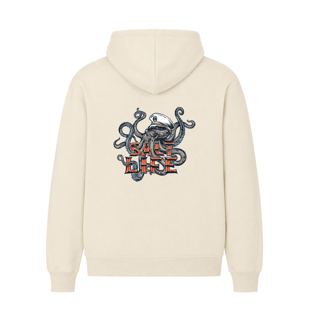 Ecru Printed Hoody Back