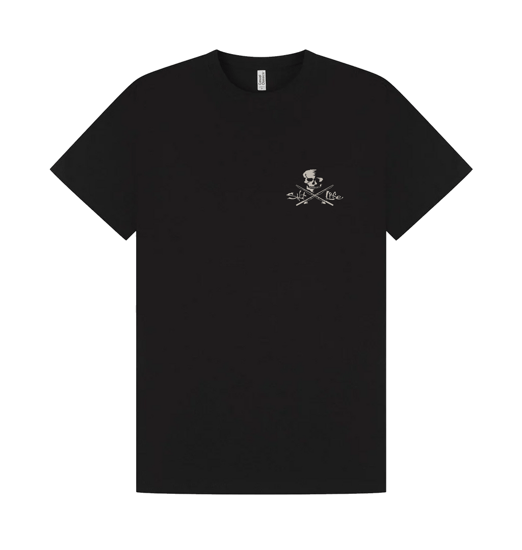 Black Printed T-shirt Front