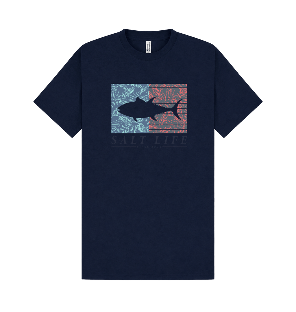 Navy Printed T-shirt Front