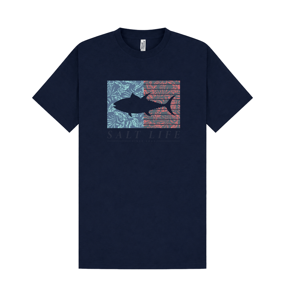 Navy Printed T-shirt Front