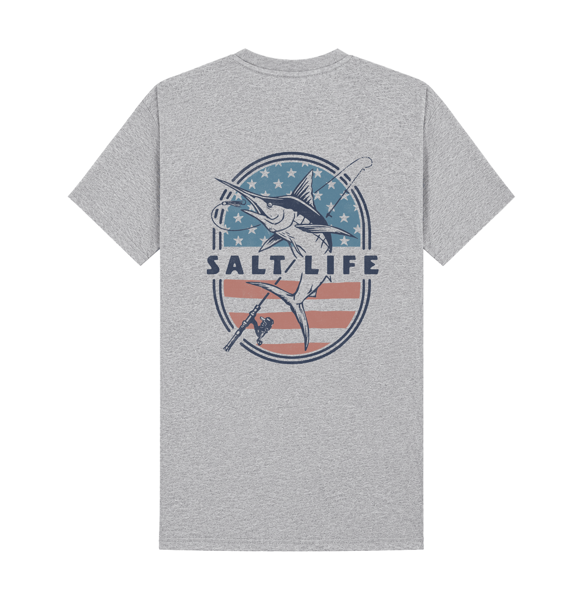 Heather Grey Printed T-shirt Back
