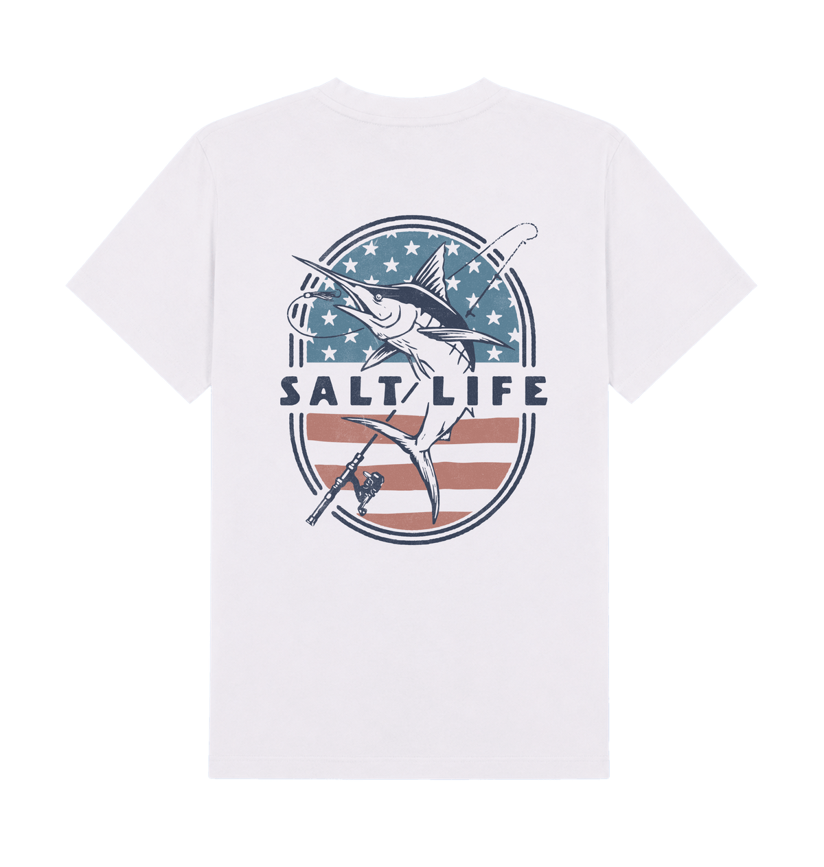 White Printed T-shirt Back