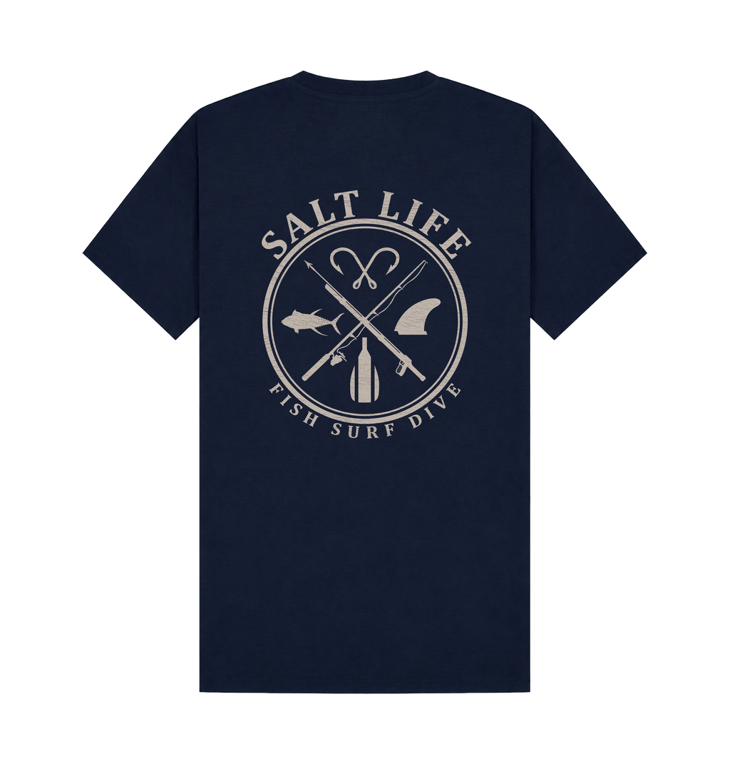 Navy Printed T-shirt Back