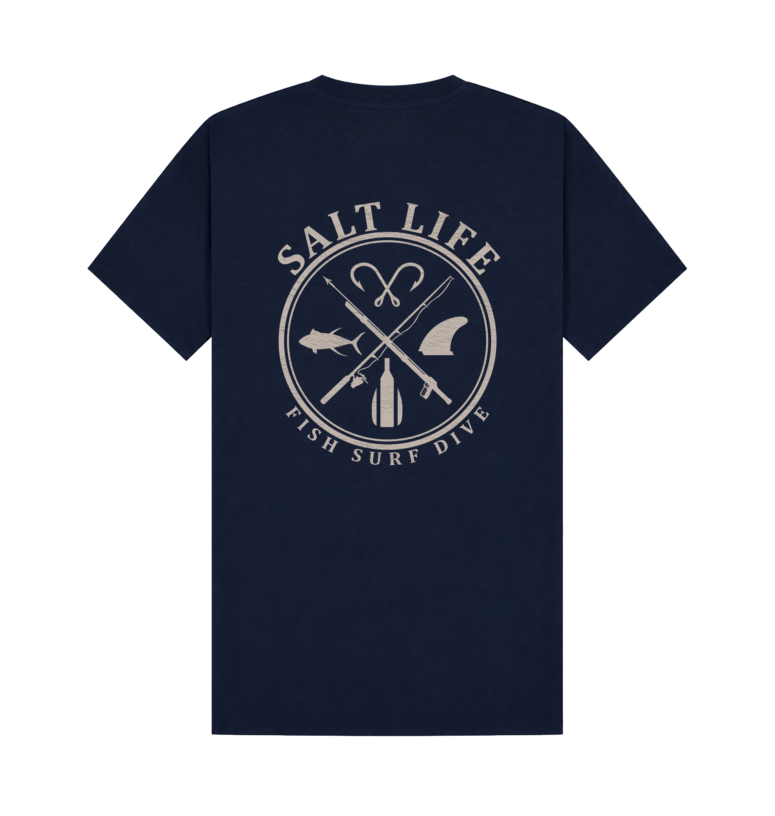 Navy Printed T-shirt Back