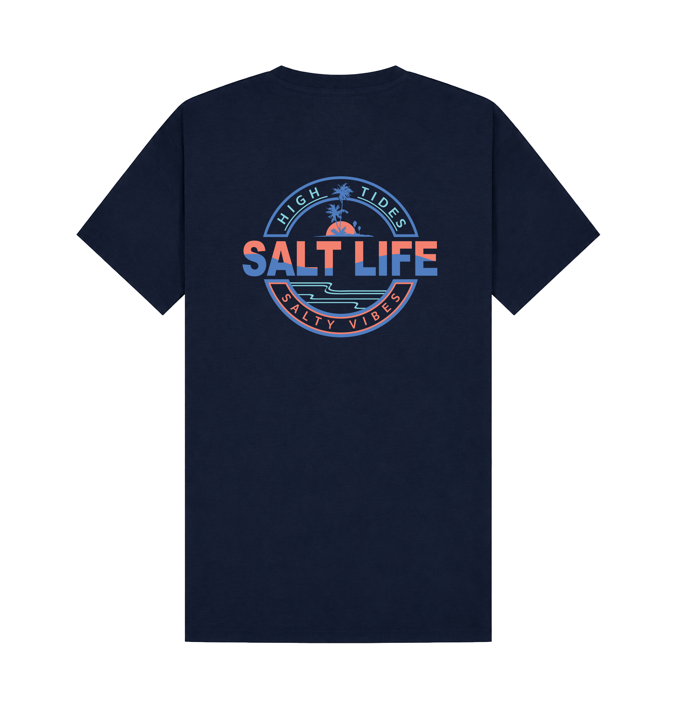 Navy Printed T-shirt Back