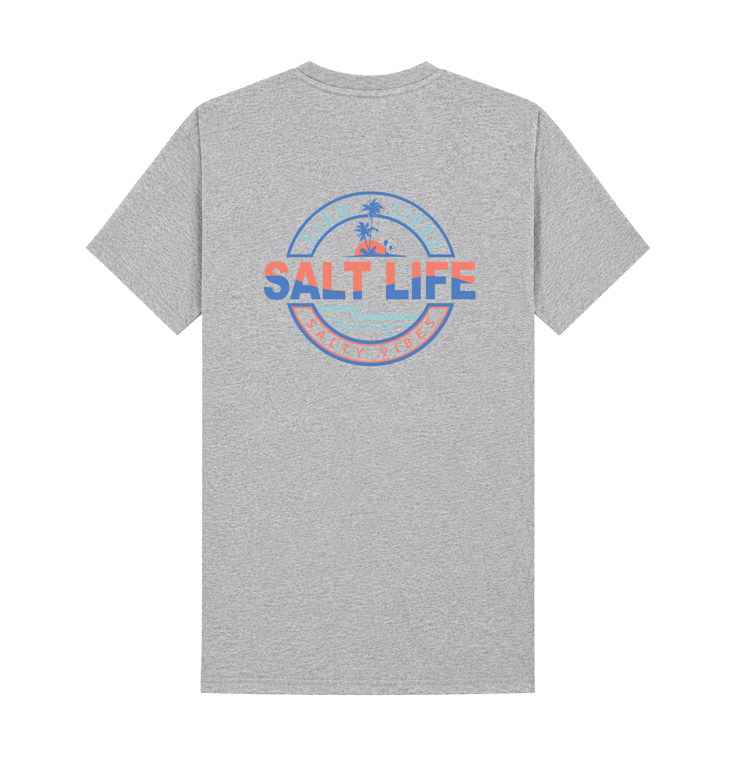 Heather Grey Printed T-shirt Back