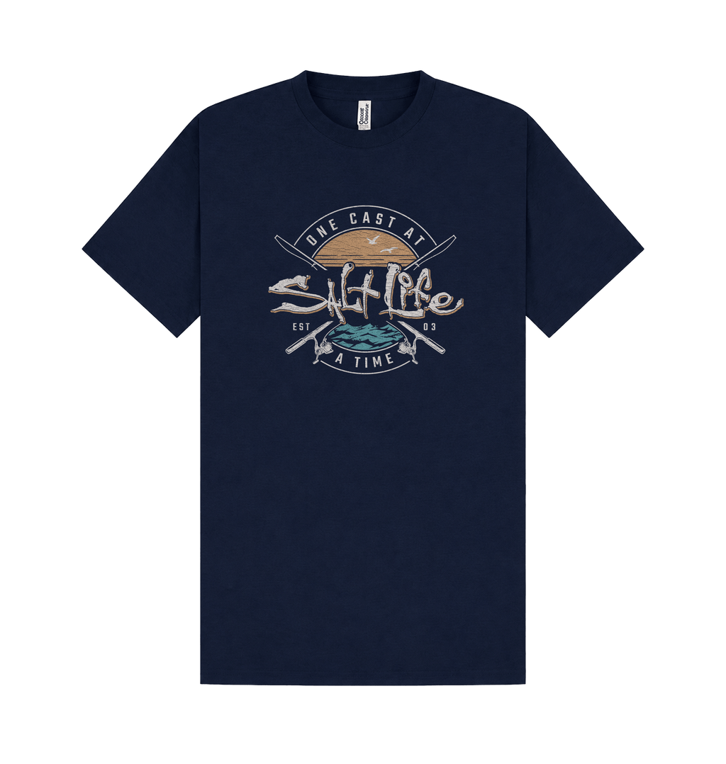 Navy Printed T-shirt Front