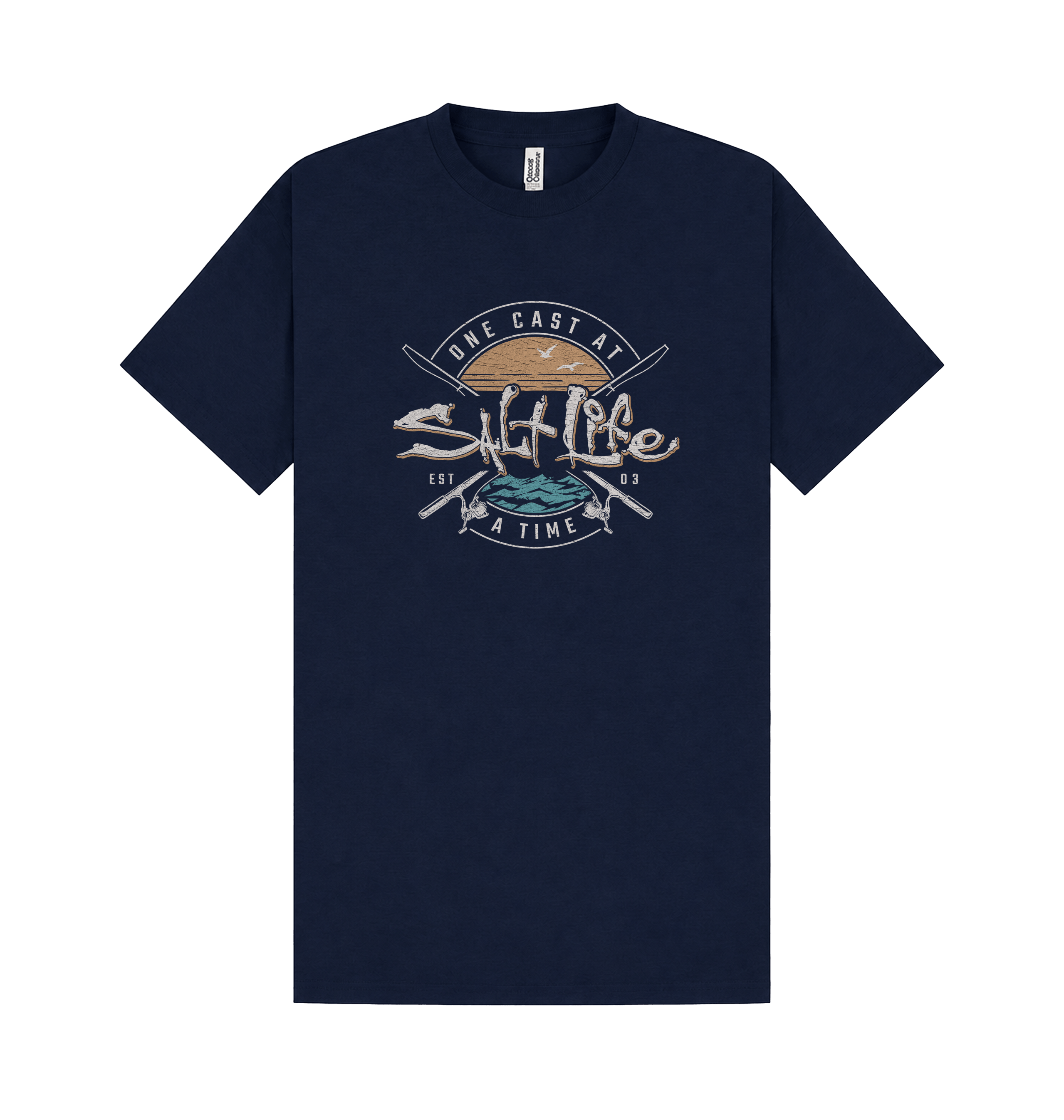Navy Printed T-shirt Front