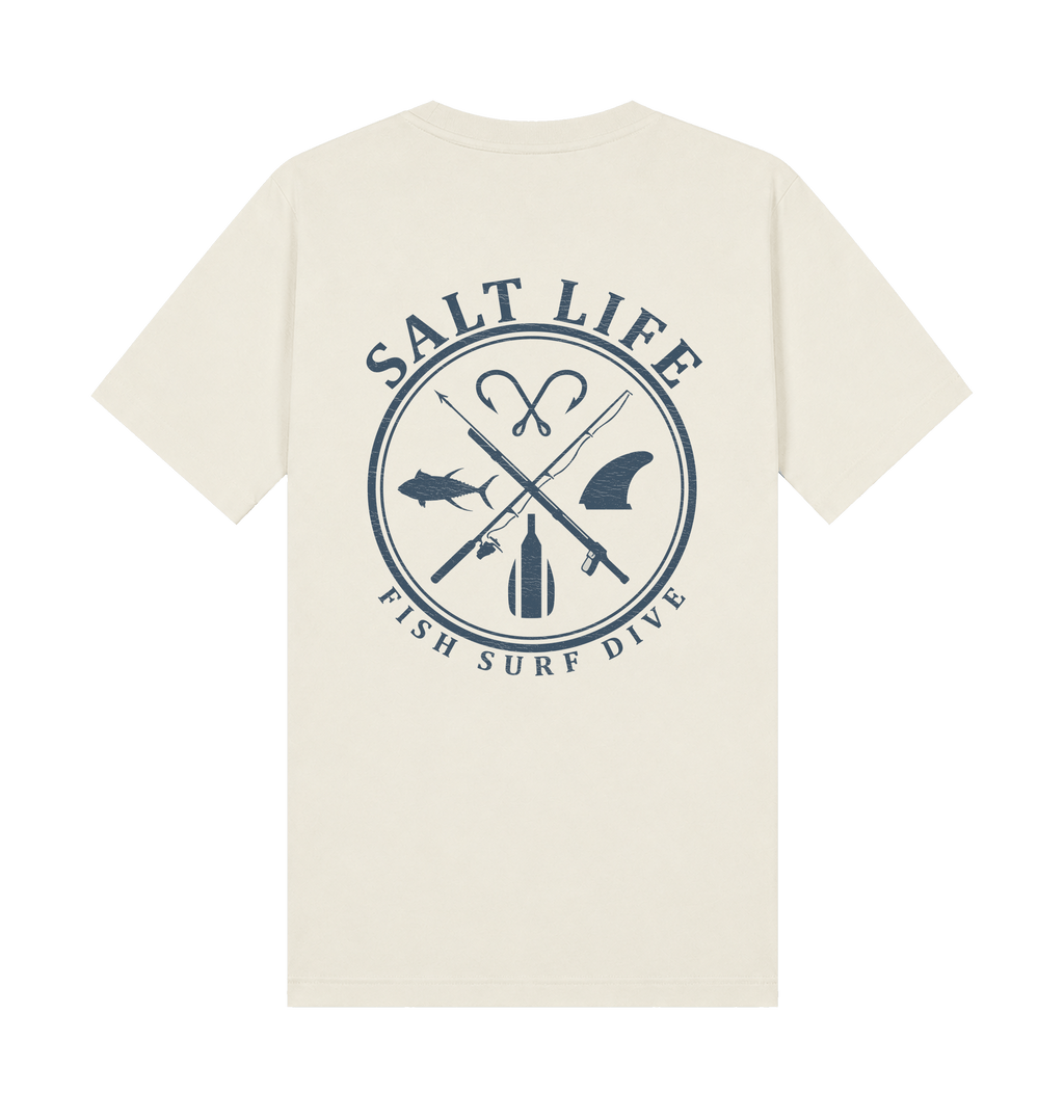 Ecru Printed T-shirt Back