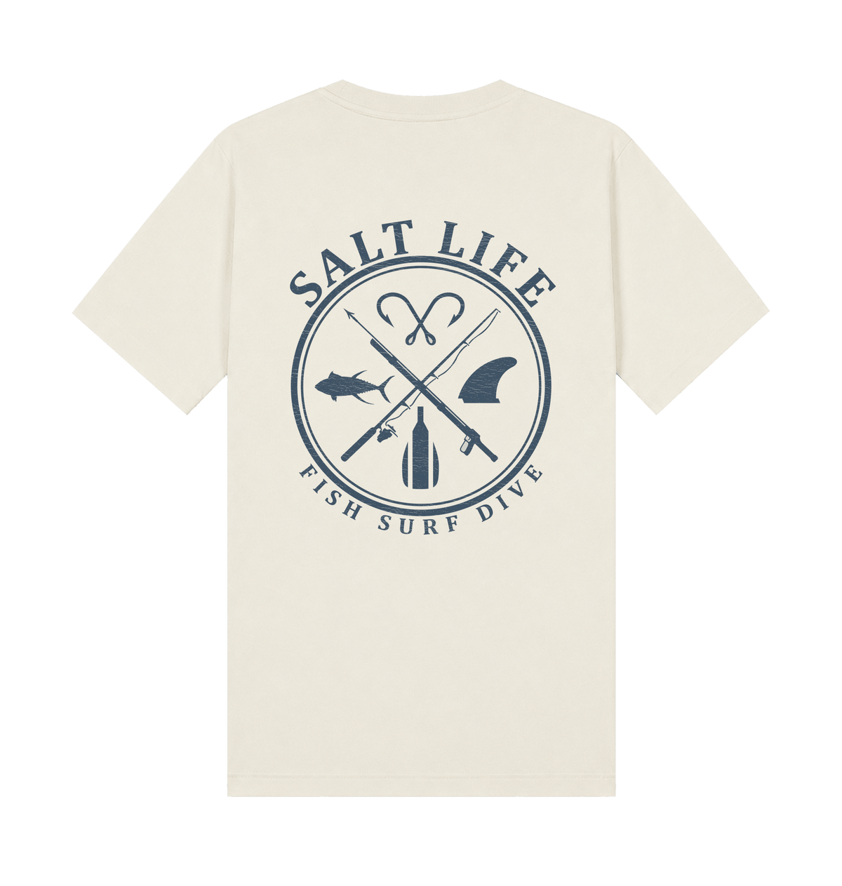 Ecru Printed T-shirt Back