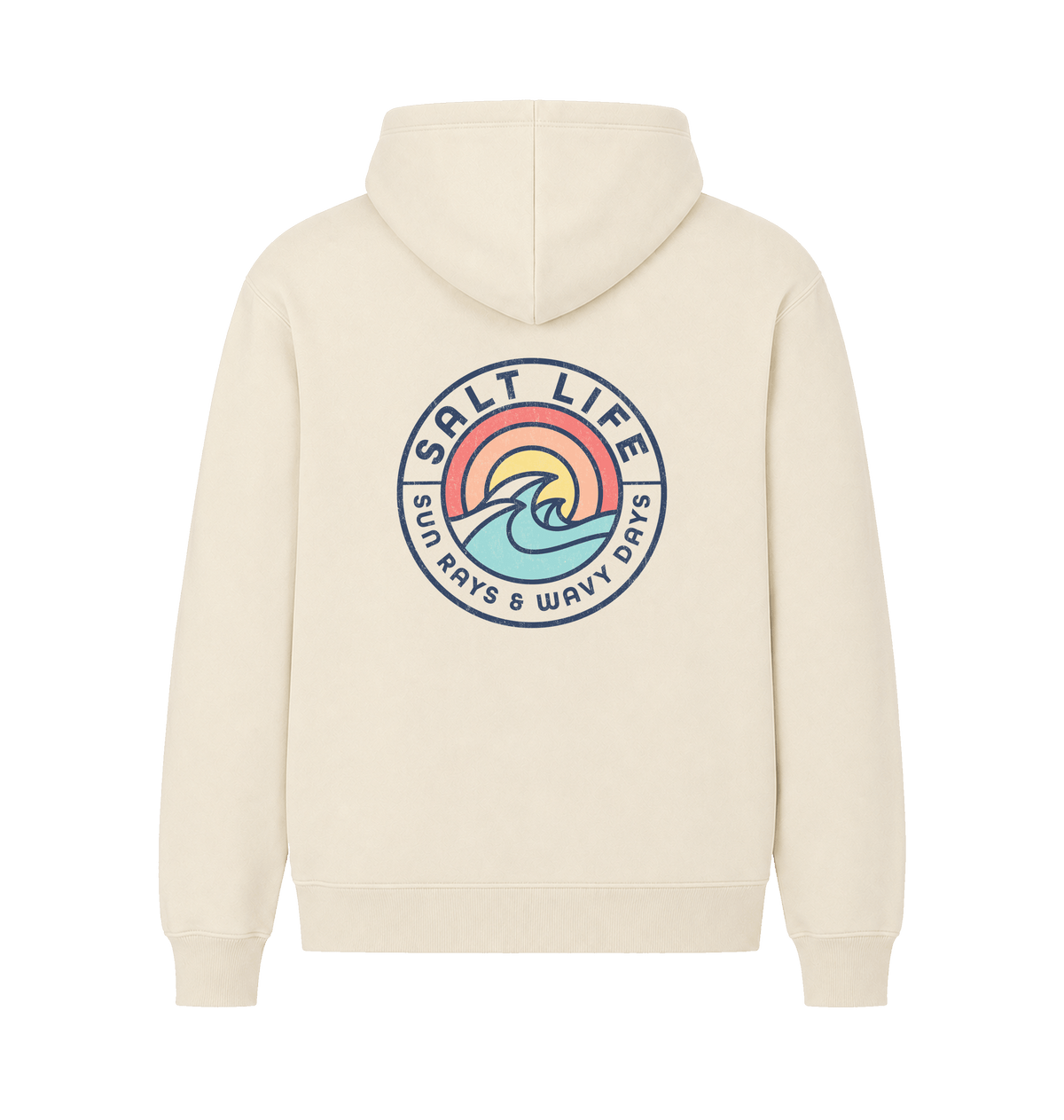 Ecru Printed Hoody Back