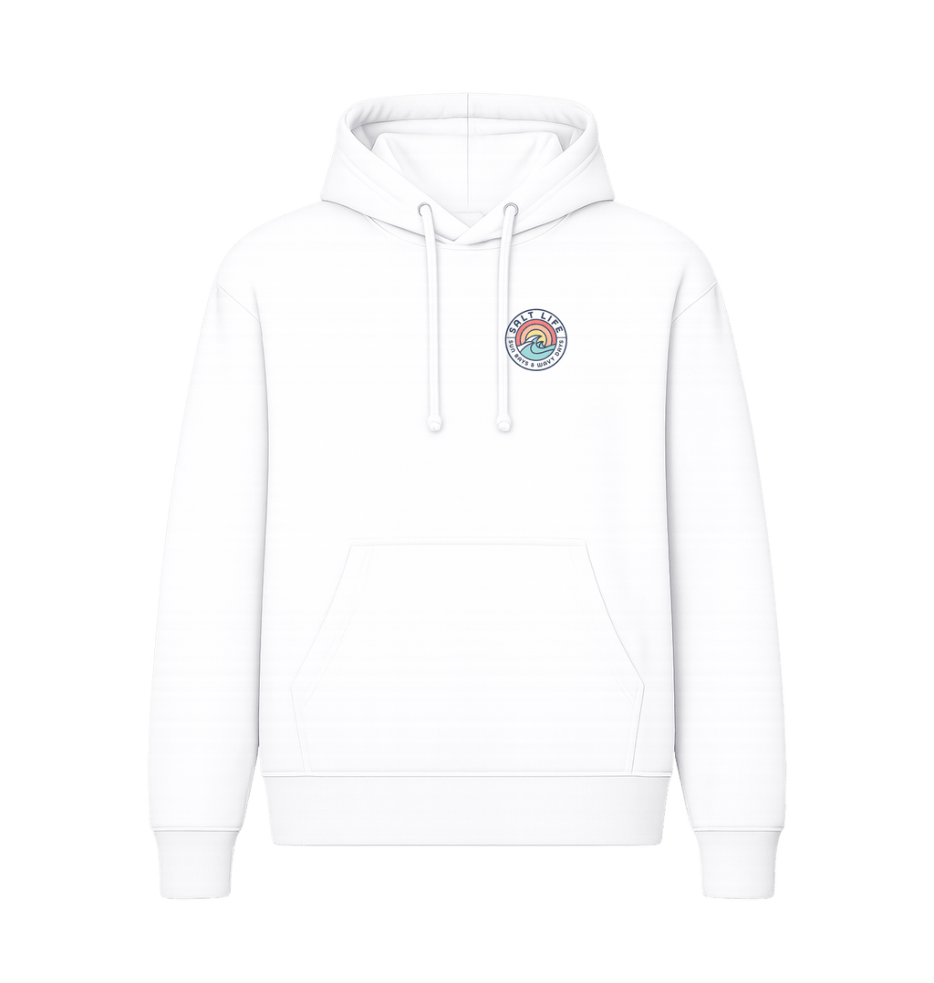 White Printed Hoody Front