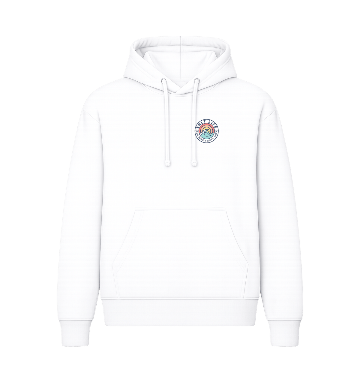 White Printed Hoody Front