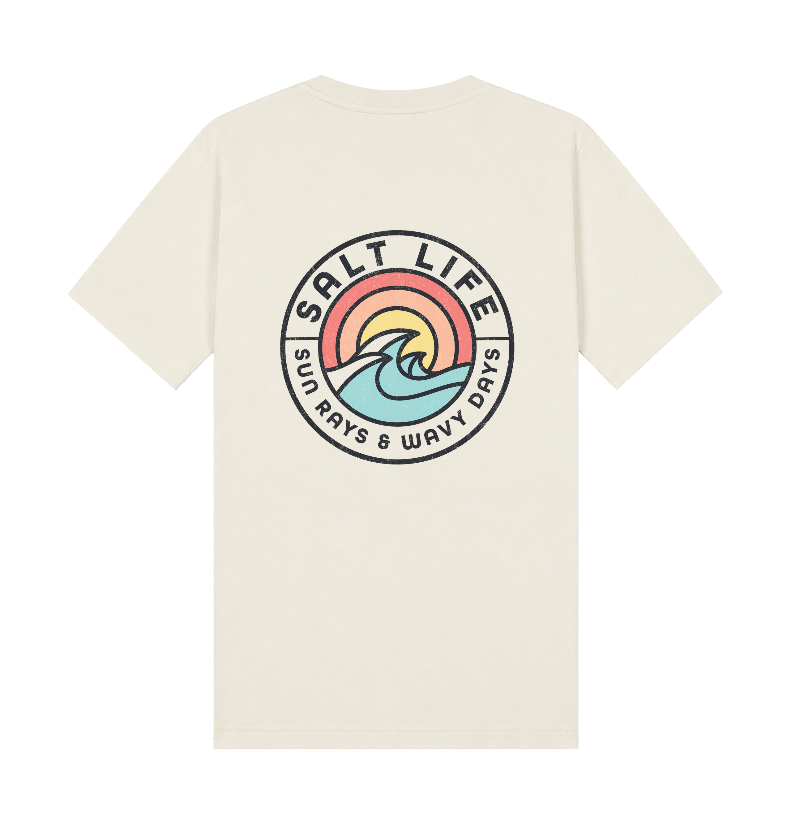 Ecru Printed T-shirt Back