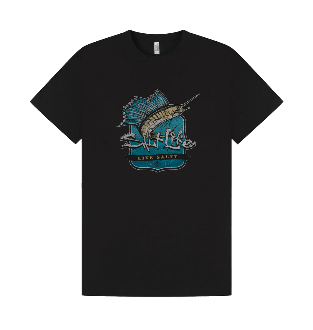 Black Printed T-shirt Front