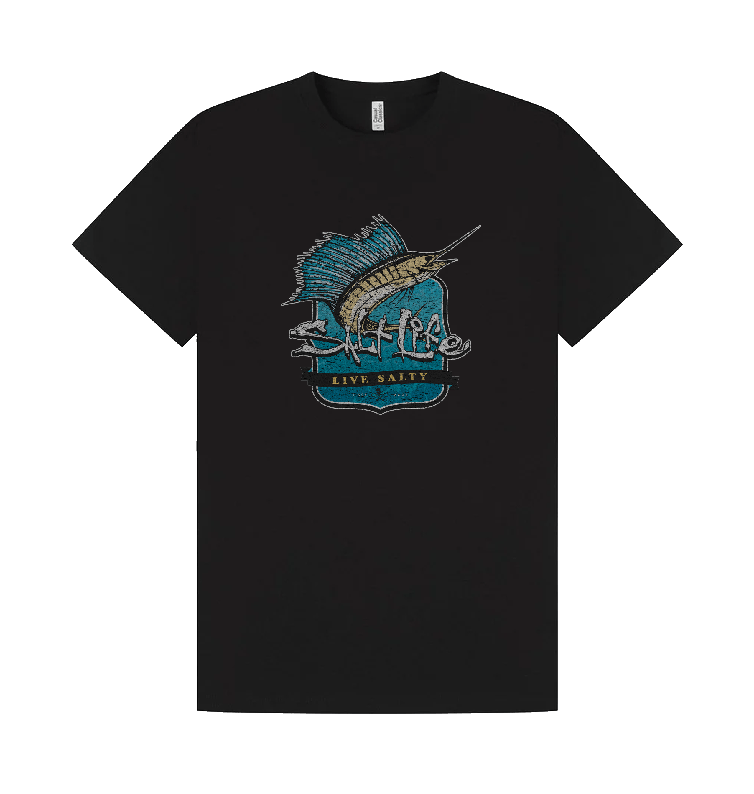 Black Printed T-shirt Front