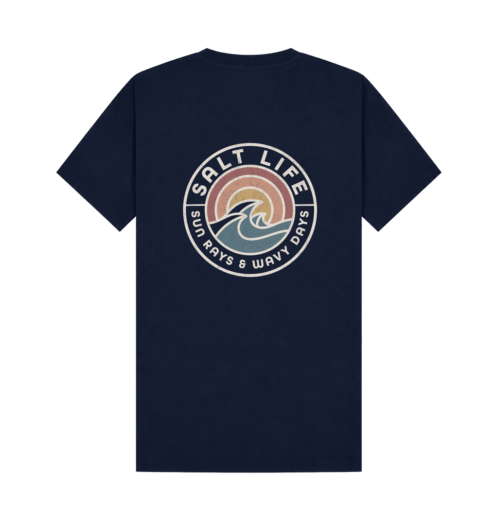 Navy Printed T-shirt Back