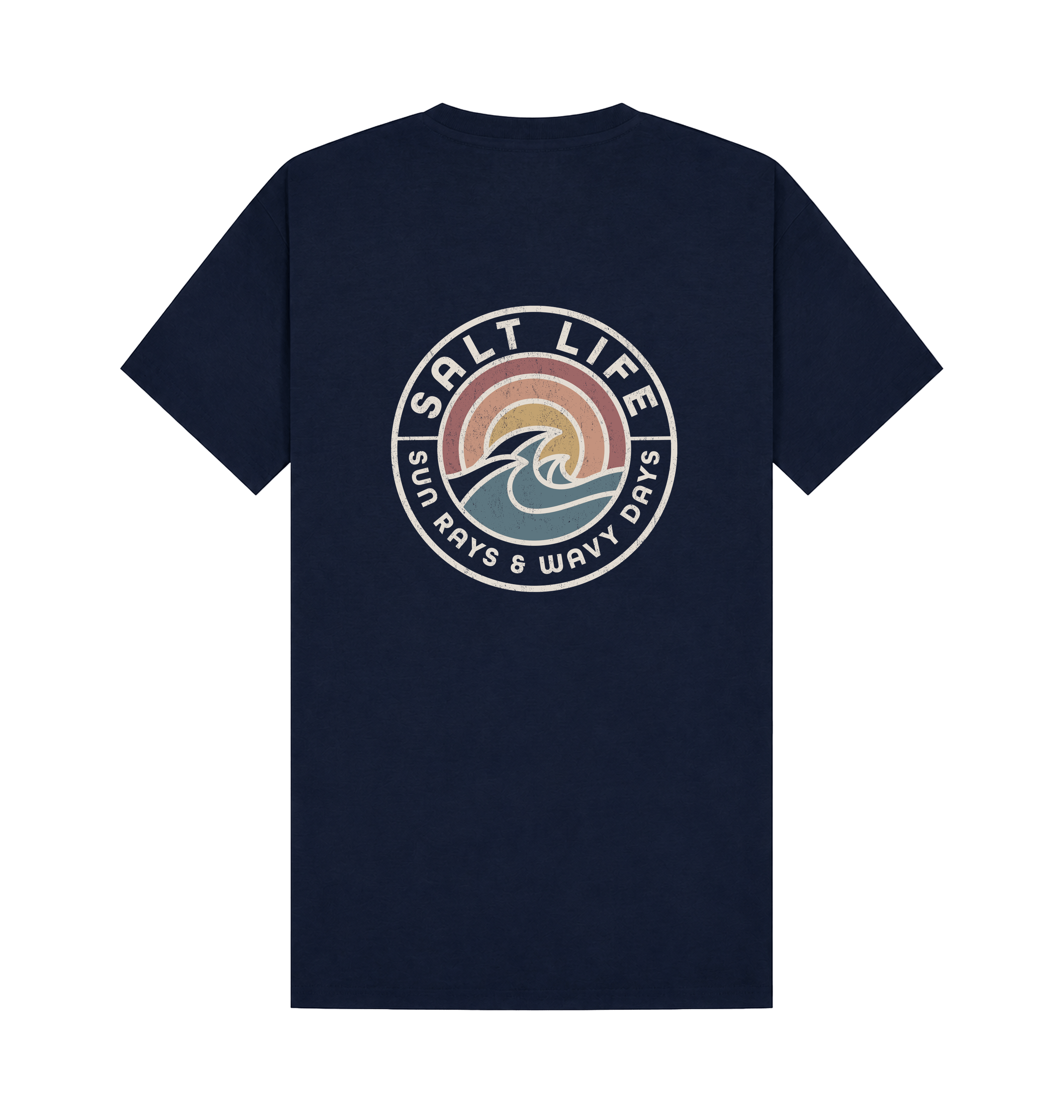 Navy Printed T-shirt Back