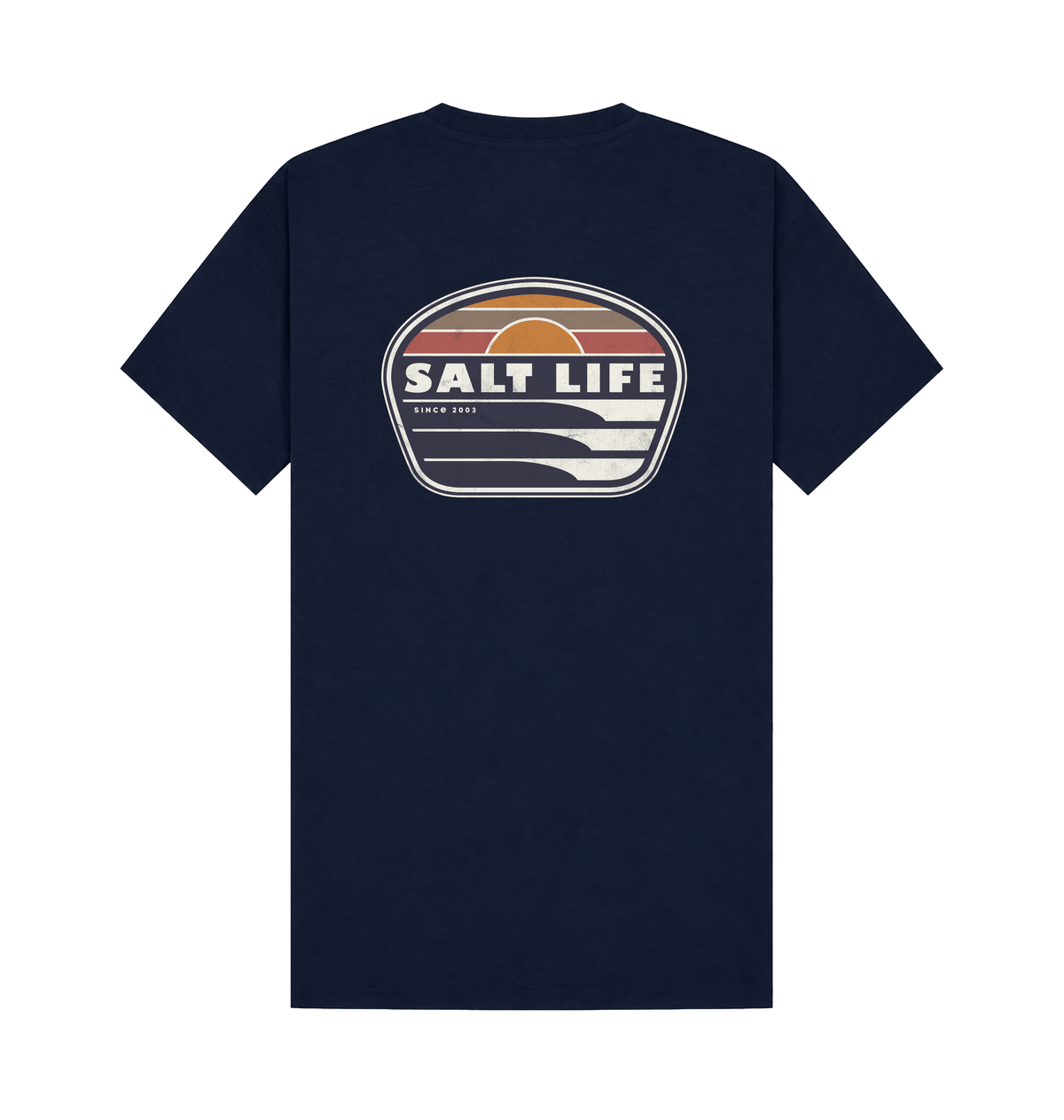 Navy Printed T-shirt Back