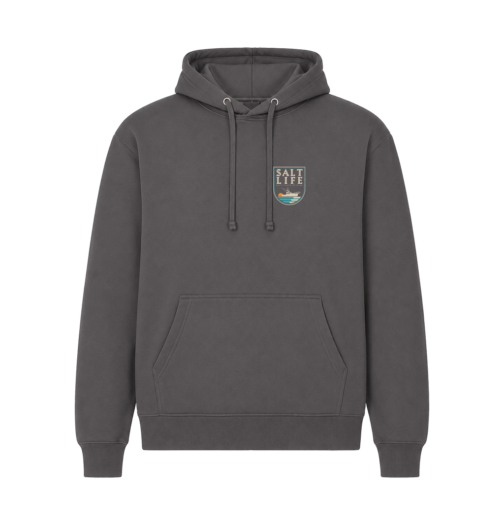 Charcoal Printed Hoody Front