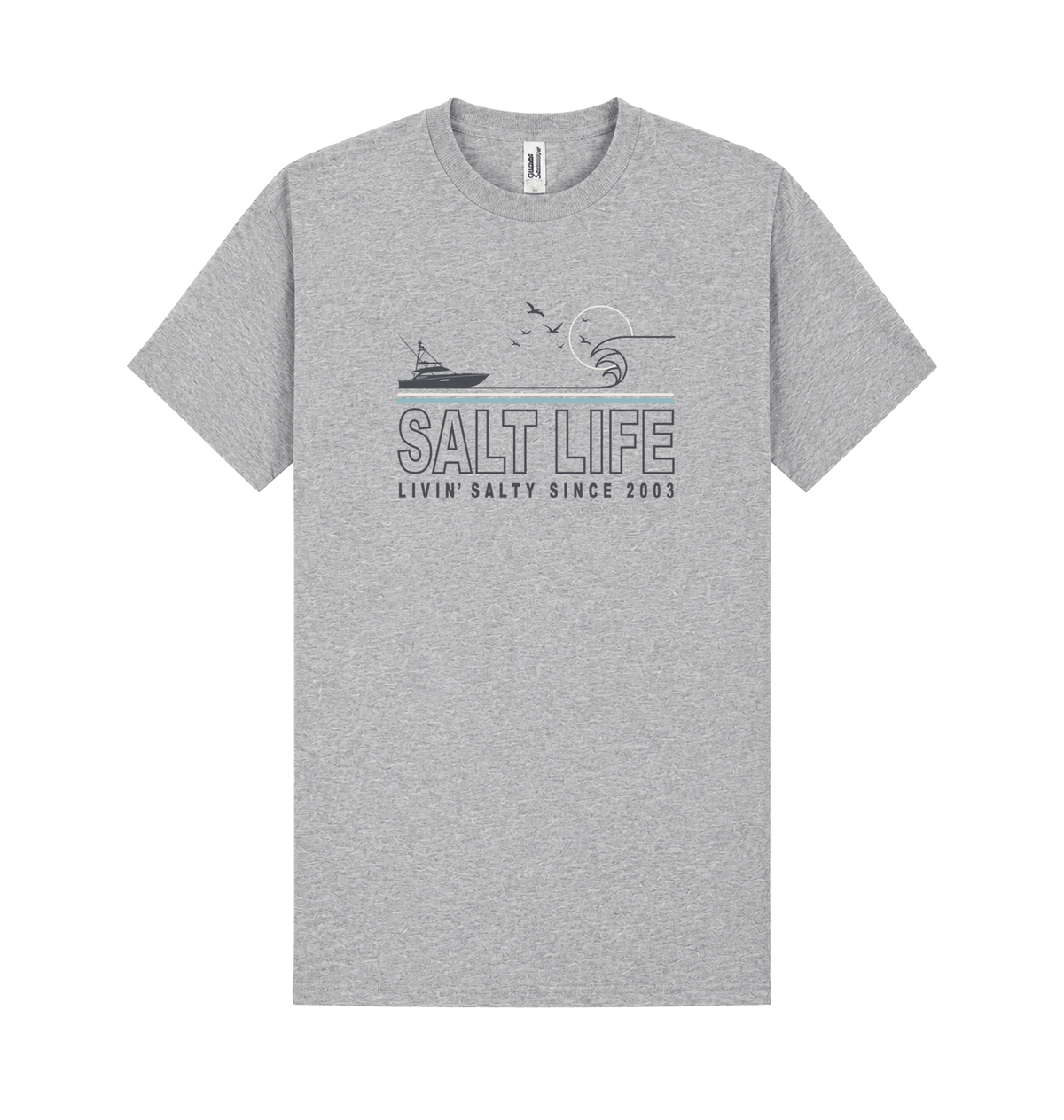 Heather Grey Printed T-shirt Front