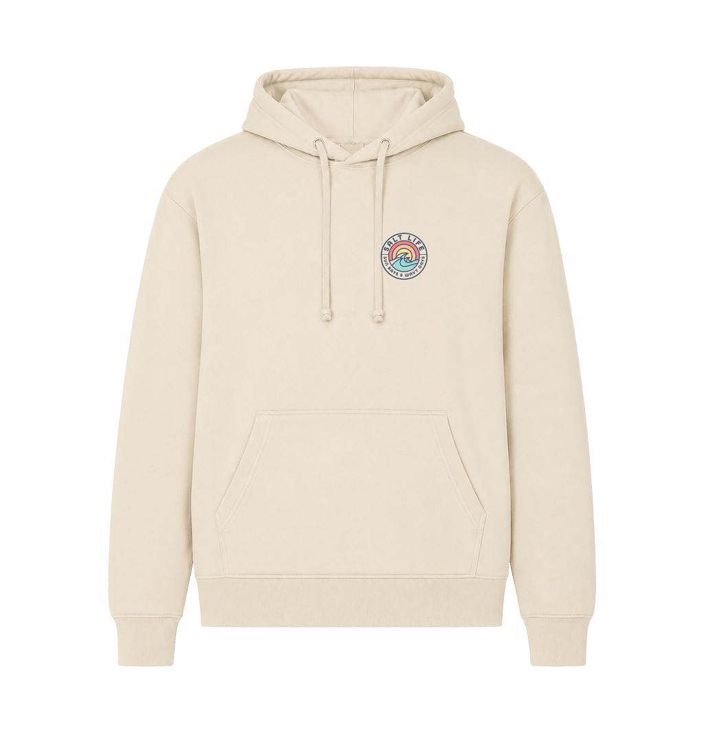 Ecru Printed Hoody Front