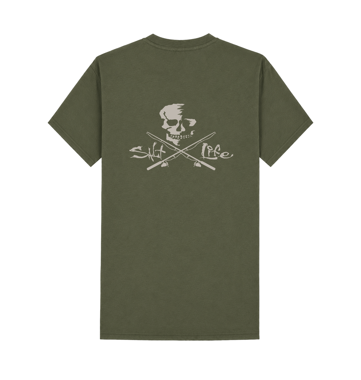 Military Green Printed T-shirt Back