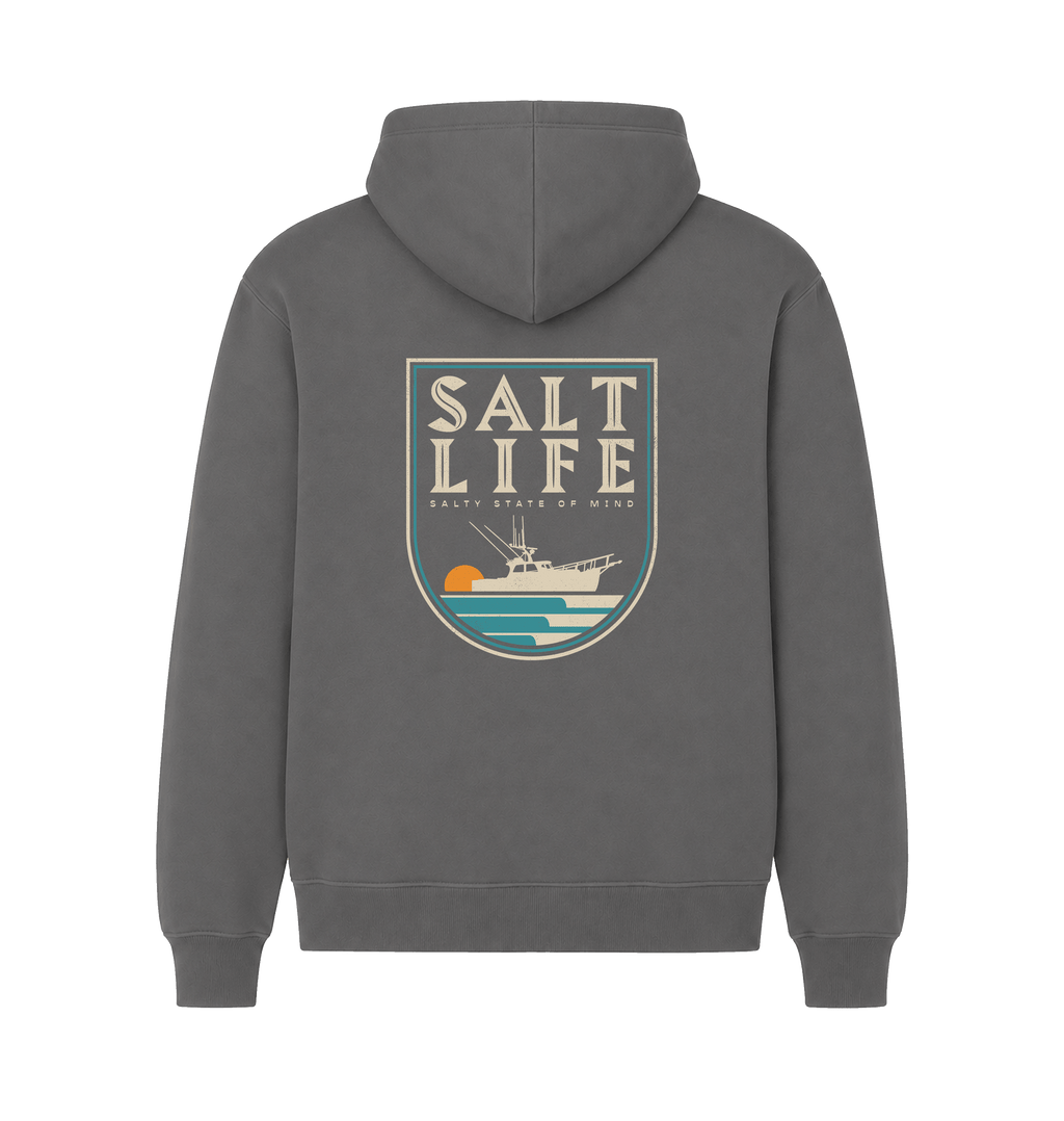 Charcoal Printed Hoody Back