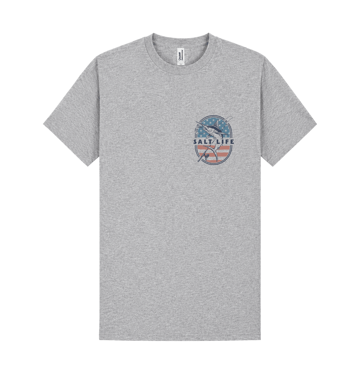 Heather Grey Printed T-shirt Front