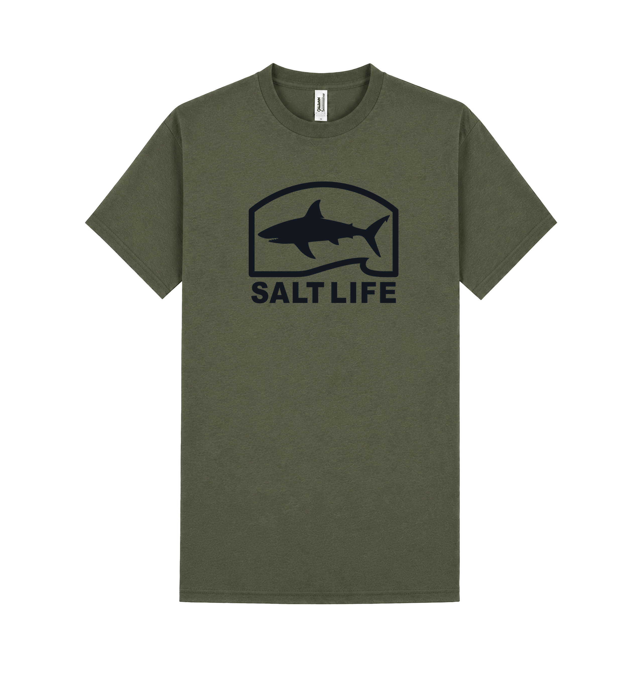Military Green Printed T-shirt Front