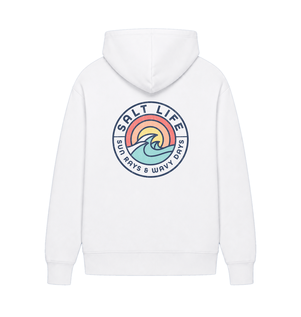 White Printed Hoody Back