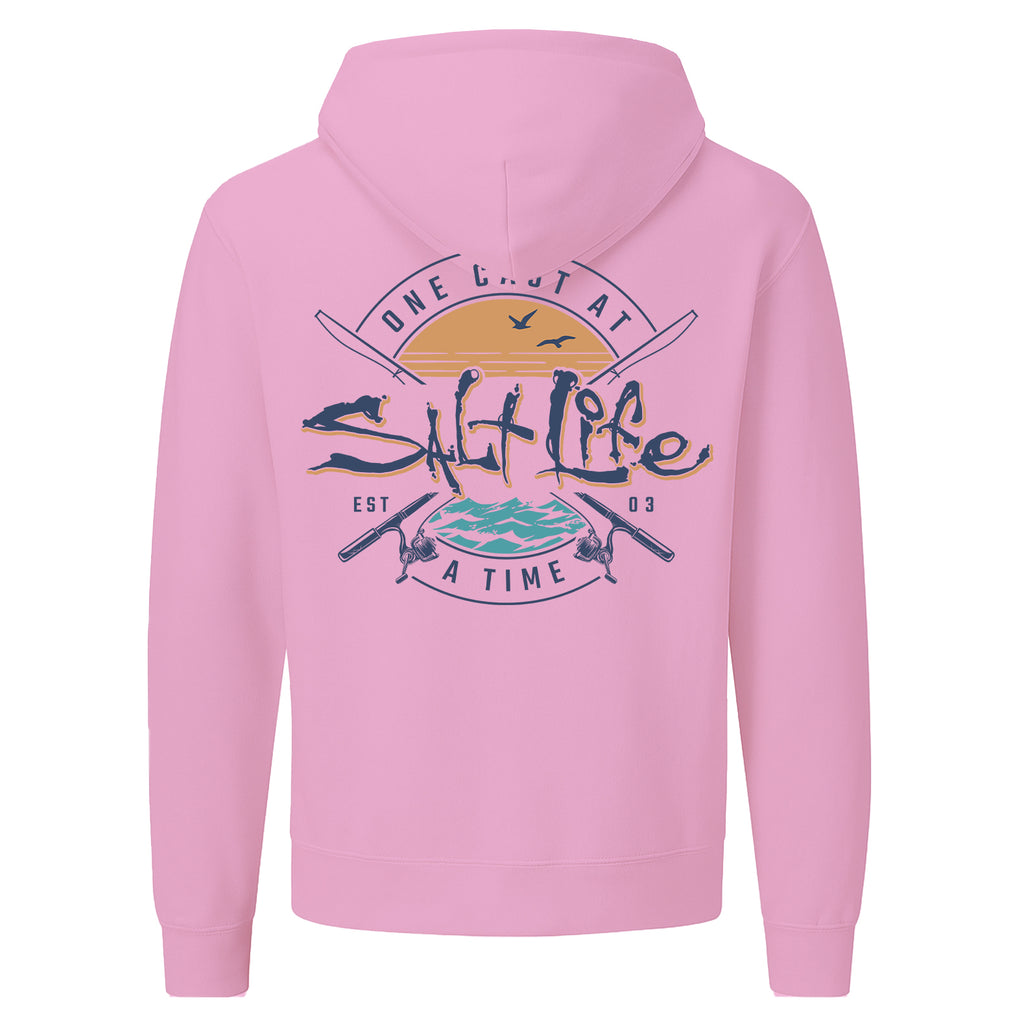 Salt Life One Cast Men's Hoodie Light Pink