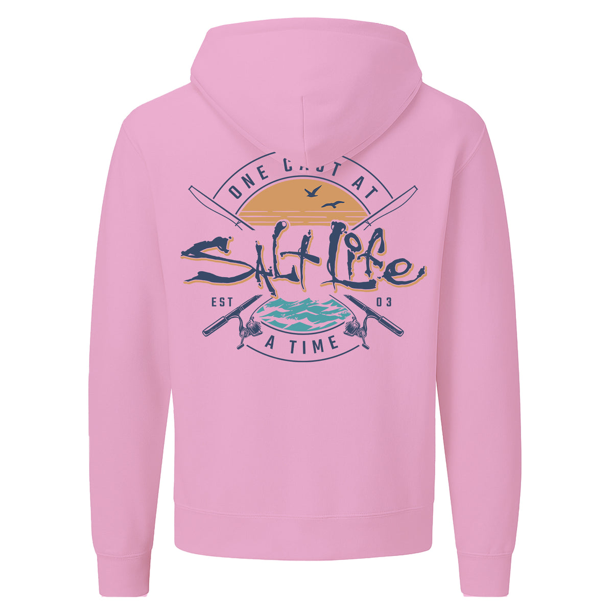 Salt Life One Cast Men's Hoodie Light Pink