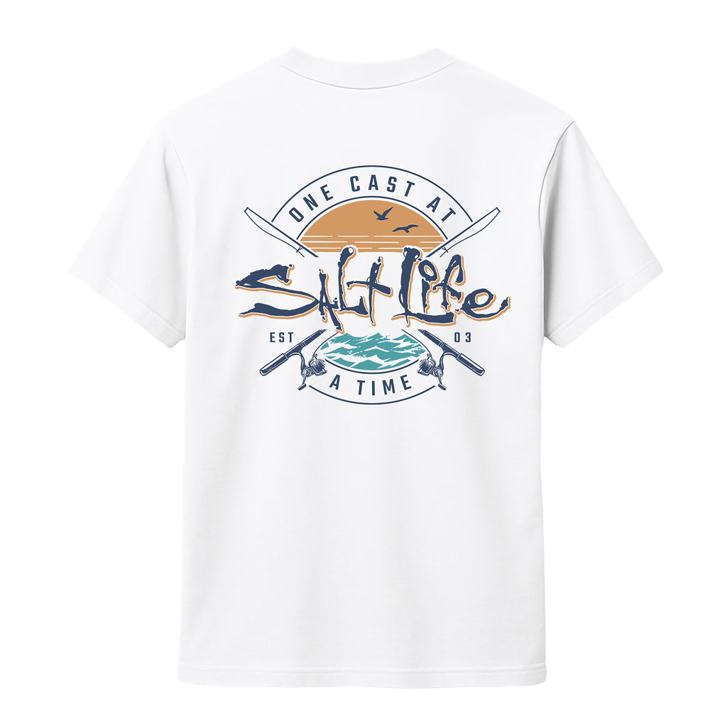 Salt Life One Cast Men's T-Shirt White