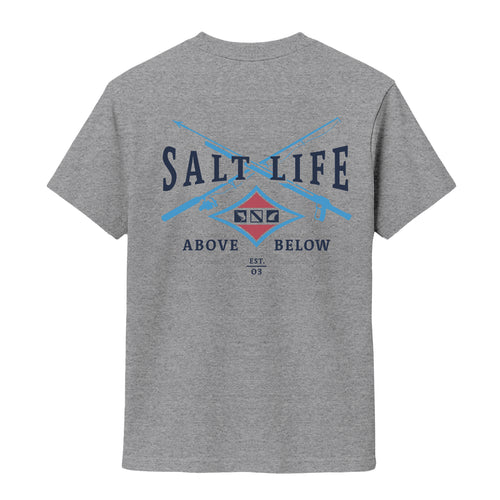 Salt Life Angler Tactics Men's T-Shirt Heather Grey