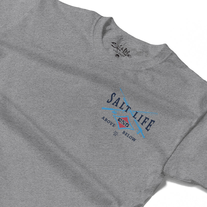 Salt Life Angler Tactics Men's T-Shirt Heather Grey