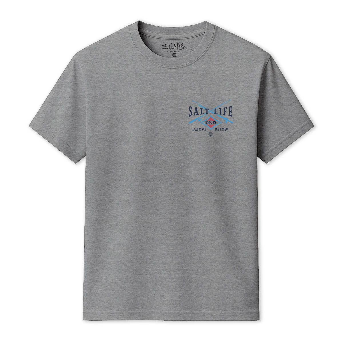 Salt Life Angler Tactics Men's T-Shirt Heather Grey