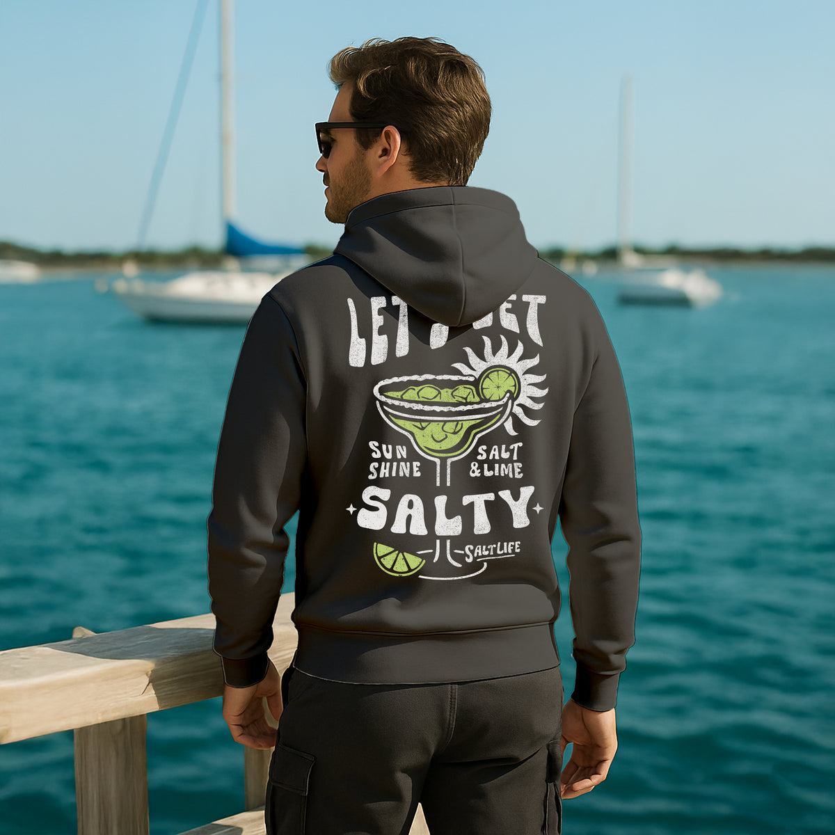 Salt Life Margarita Men's Hoodie Charcoal