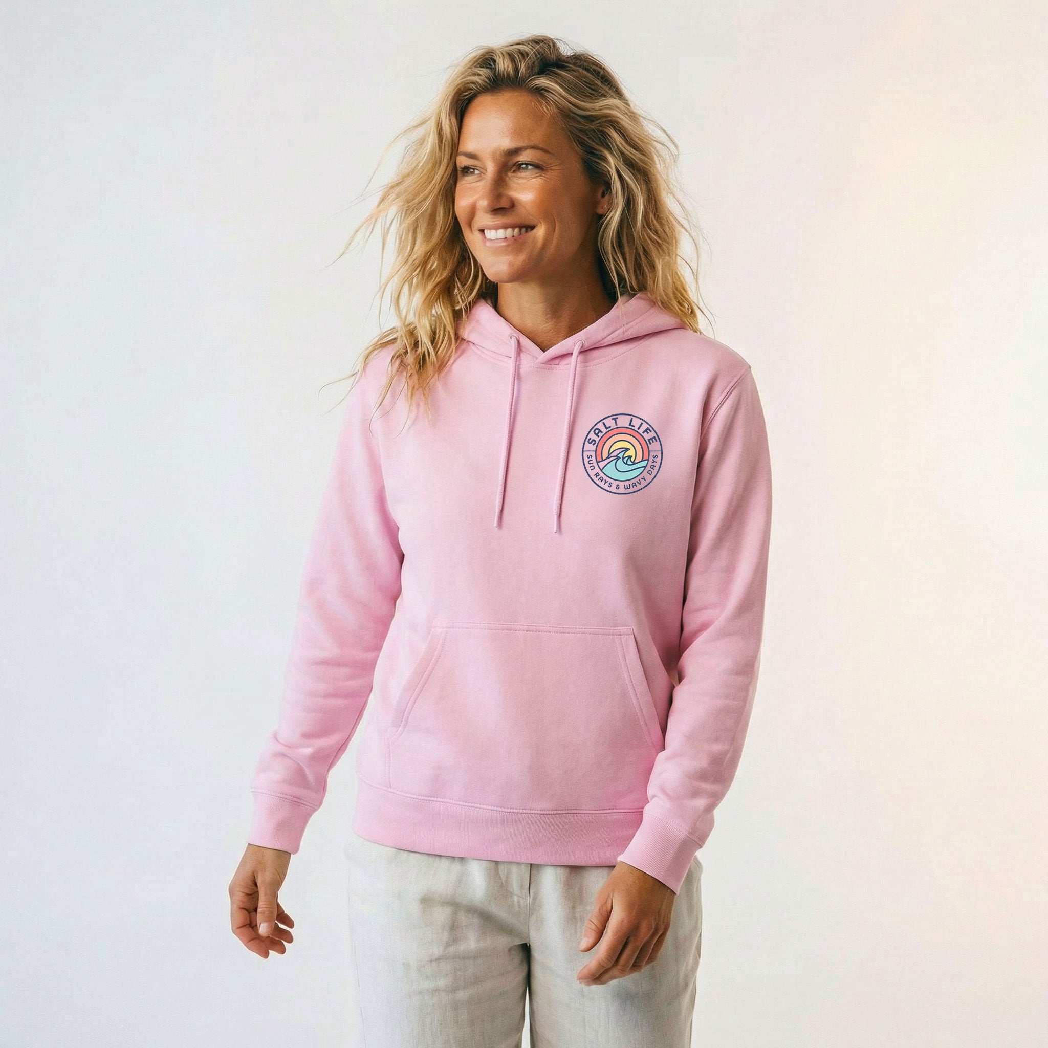 Salt Life Rays For Days Men's Hoodie Light Pink