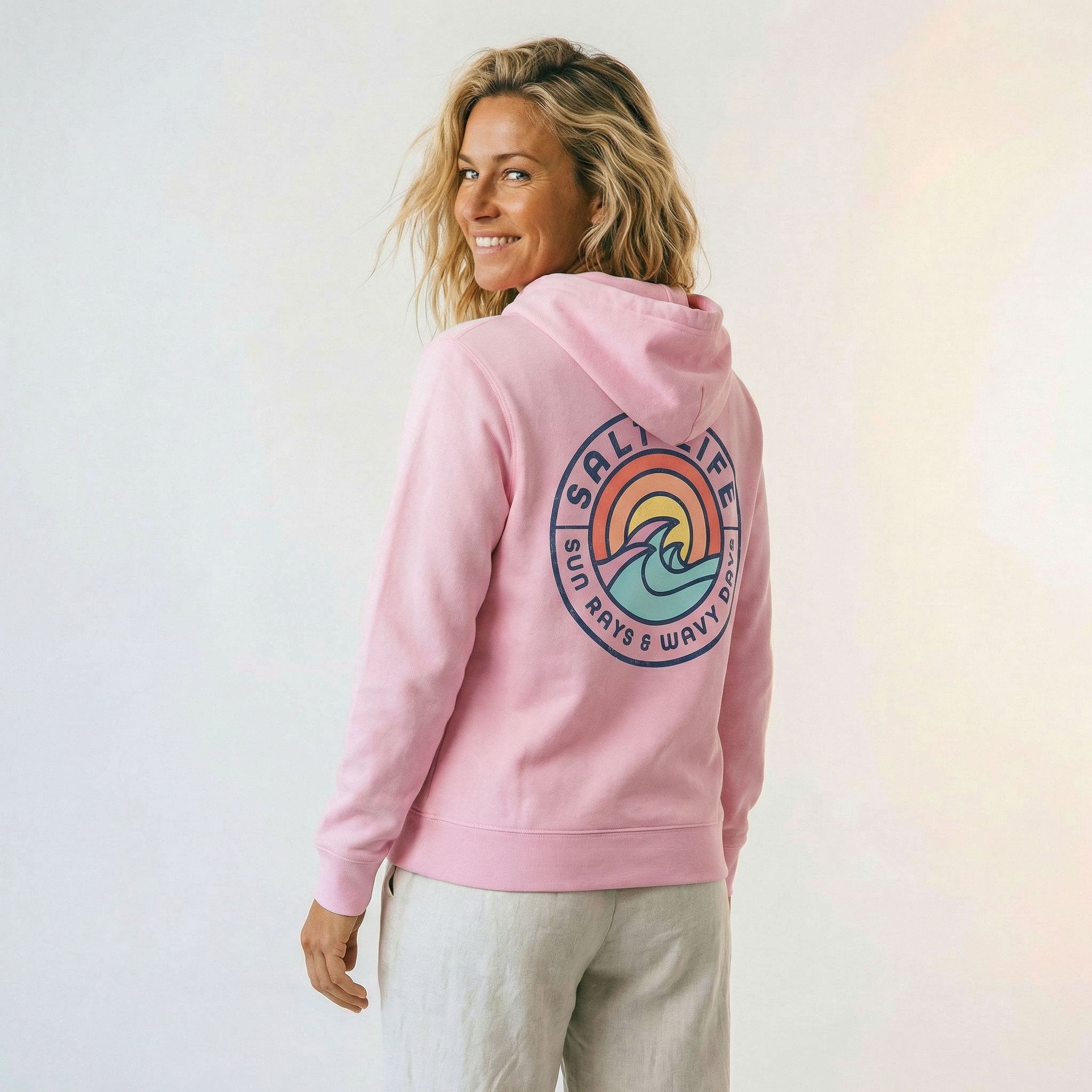 Salt Life Rays For Days Men's Hoodie Light Pink