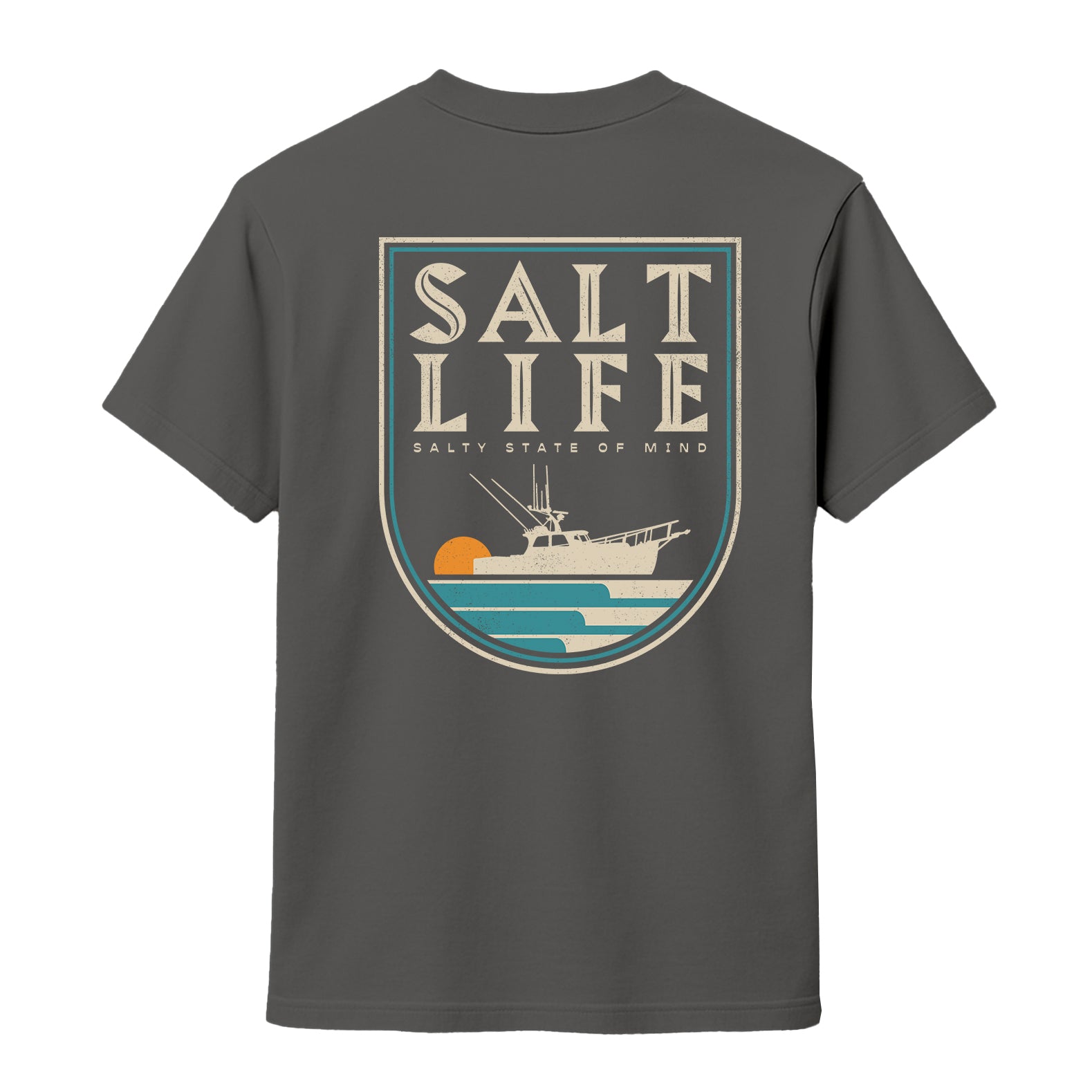 Salt Life Dawn Departure Men's T-Shirt Charcoal